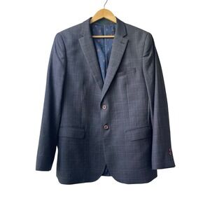 TED BAKER LONDON Endurance‎ Modern Fit Plaid Wool Blazer 44R Jacket Tailored